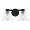 Designers Fountain Willow Creek 16.5in 2-Light Matte Black Contemporary Indoor Vanity Light with Clear Glass Shades D204M-2B-MB - alternate 1